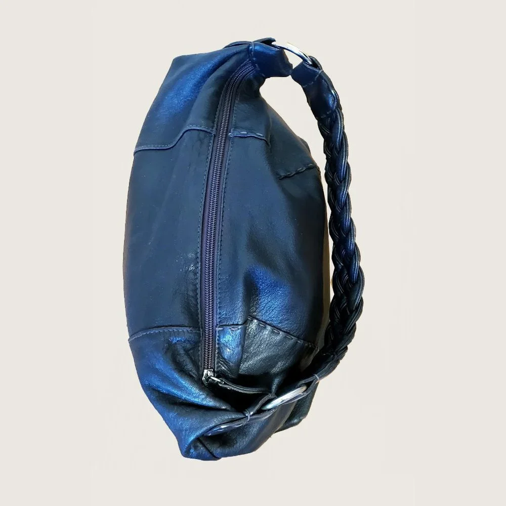 DESMO Brown Italian Leather Hobo Bag